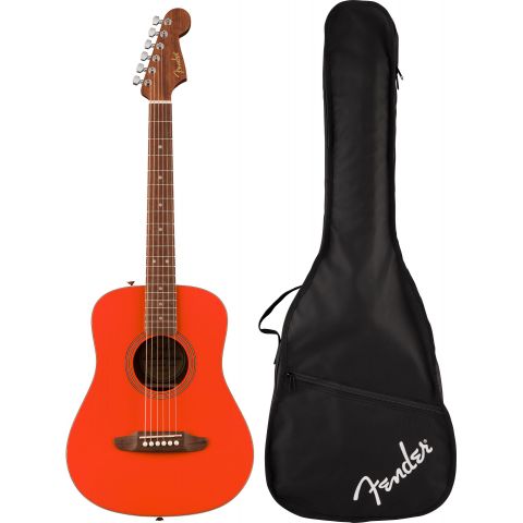 Fender California Standard Redondo mini wb ib Fiesta Red Guitarra Acústica