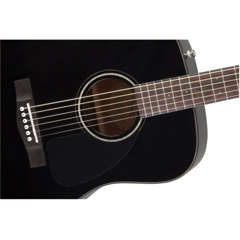 Fender CD60 Guitarra Acústica Negra Con Estuche