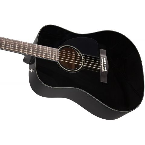 Fender CD60 Guitarra Acústica Negra Con Estuche