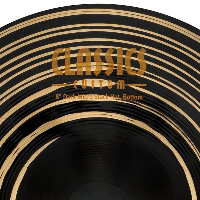 Meinl Hi Hat 8" Classics Custom Dark Micro Stack CC8DAH  2
