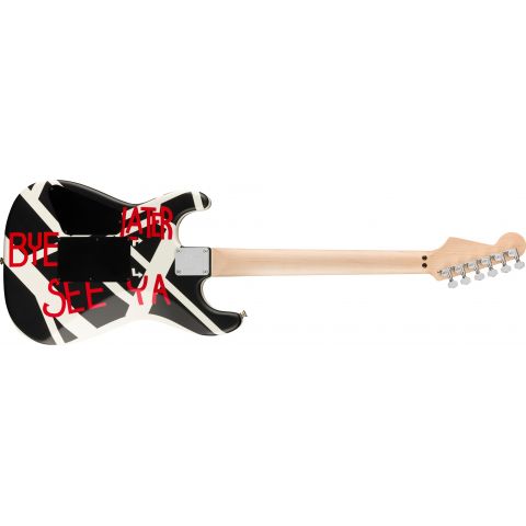 EVH Striped Series Circles Guitarra Eléctrica White and Black
