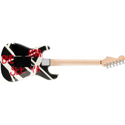 EVH Striped Series Circles Guitarra Eléctrica White and Black