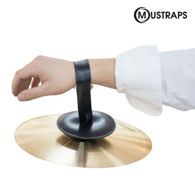 Mustraps Correa para platos de Piel de Vacuno grueso negra