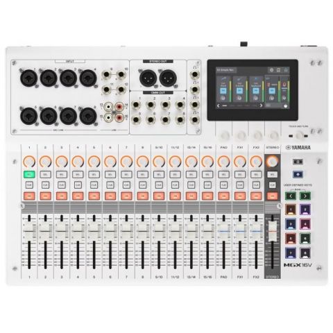 Yamaha MGX16V W Mesa de Mezclas Digital + Interfaz de Video Blanca