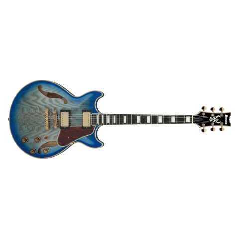 Ibanez AM93QA-JBB Hollow Body Guitarra Eléctrica Jet Blue Burst