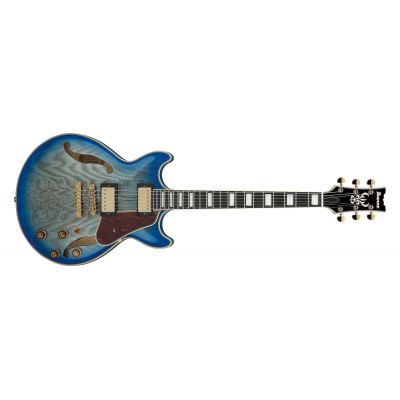 Ibanez AM93QA-JBB Hollow Body Guitarra Eléctrica Jet Blue Burst
