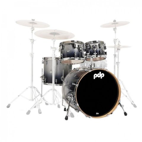 Pdp By Dw Concep Maple Studio Silver to Black Fade PDCM20FNSB