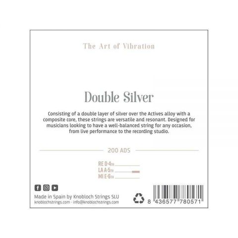 Knobloch Act. Double Silver 200ADS juego de bajos Low para las gamas Q.Z y S.N