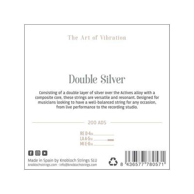 Knobloch Act. Double Silver 200ADS juego de bajos Low para las gamas Q.Z y S.N