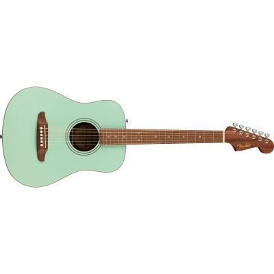 Fender California Standard Redondo Mini Surf Green Funda Incluída Guitarra Acústica