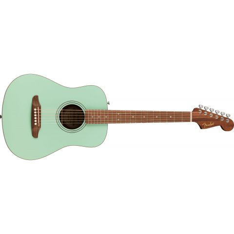 Fender California Standard Redondo Mini Surf Green Funda Incluída Guitarra Acústica