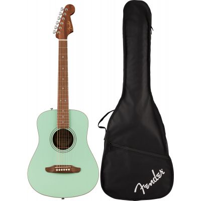 Fender California Standard Redondo Mini Surf Green Funda Incluída Guitarra Acústica