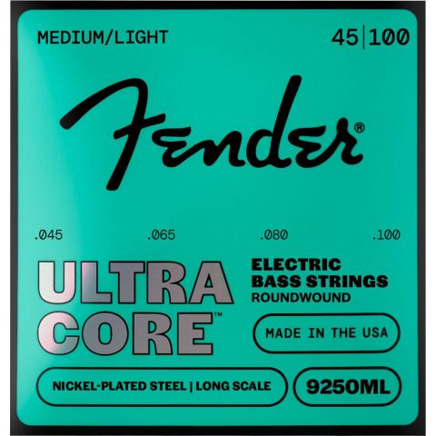 Fender 9250 Ultracore Nickel Plated Steel Ball End 9250ML Gauges .045-.100 Cuerdas Bajo Eléctrico