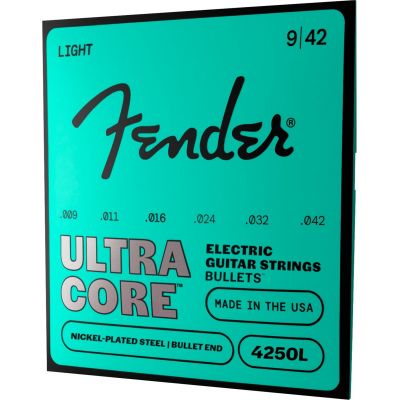 Fender 4250 Ultracore Nickel Plated Steel Bullet End, 4250L Gauges .009-.042 Cuerdas Guitarra Eléctrica