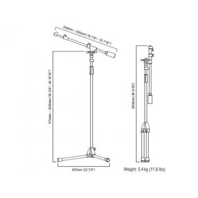 TAMA Iron Works Studio Series Telescoping Boom Microphone Stand
