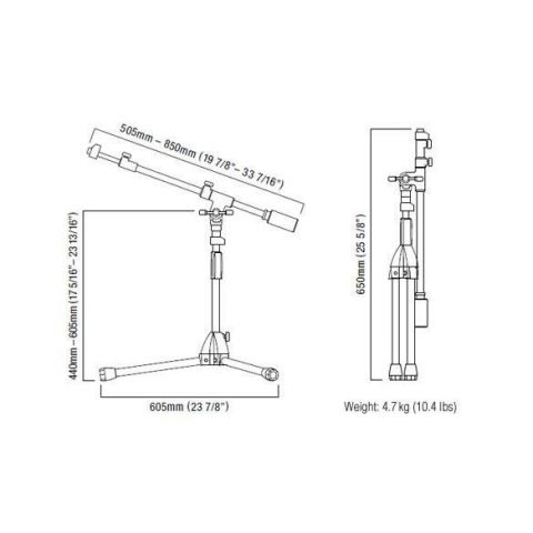 TAMA Iron Works Studio Series Low Profile Telescoping Boom Microphone Stand