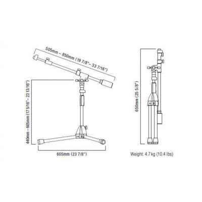 TAMA Iron Works Studio Series Low Profile Telescoping Boom Microphone Stand