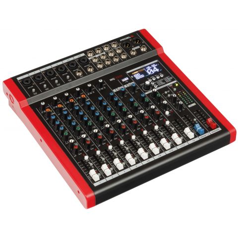 Proel MQ1222X Mezclador Compacto de 12 Canales con Procesador de Efectos Digital, USB y Bluetooth