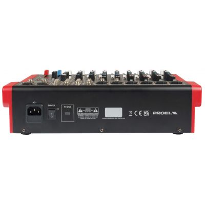 Proel MQ1222X Mezclador Compacto de 12 Canales con Procesador de Efectos Digital, USB y Bluetooth