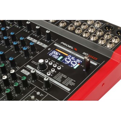 Proel MQ1642X Mezclador Compacto de 16 Canales con 4 Buses, DSP de Efectos, USB y Bluetooth