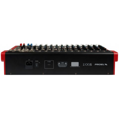 Proel MQ1642X Mezclador Compacto de 16 Canales con 4 Buses, DSP de Efectos, USB y Bluetooth