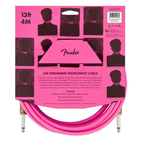 Fender 13' Inst Cbl Strummer Pnk Leopard Cable Guitarra