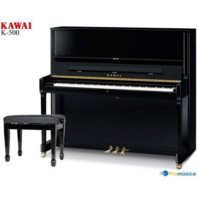 Kawai K-500 Piano Vertical Negro Pulido