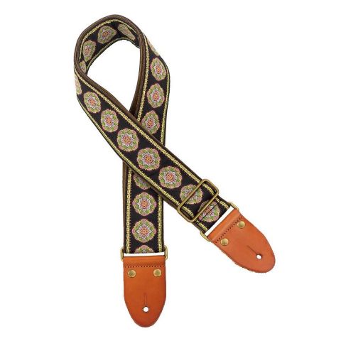 Gaucho GST-1280-9 Correa Auténtico Deluxe Tradicional 50mm Hebilla latón BK GN