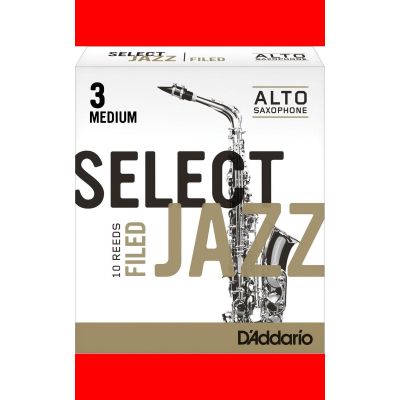 Caja 10 Cañas Saxo Alto Rico Select Jazz 3 Media Filed
