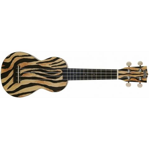 Mahalo MA1ZE Art II Series Zebra con funda Ukelele Soprano