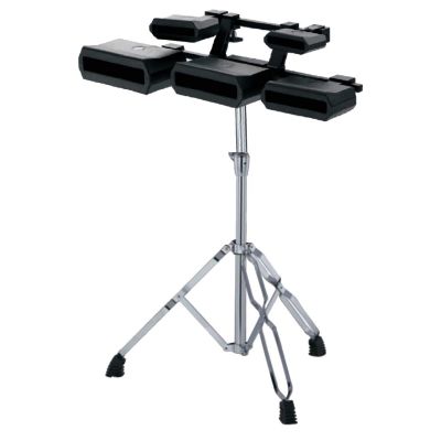 Jinbao JBCB05BB Set 5 cencerros metal con soporte 2 niveles