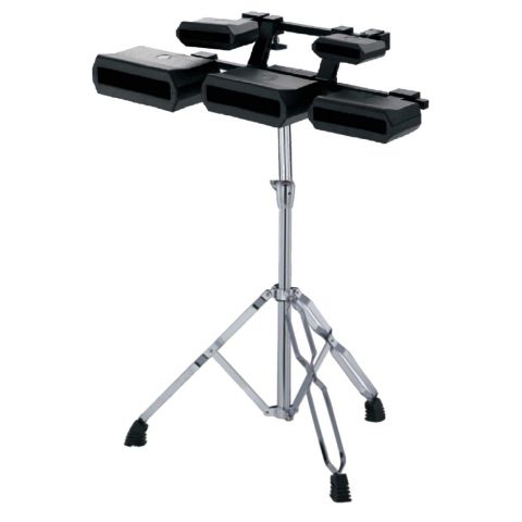 Jinbao JBCB05BB Set 5 cencerros metal con soporte 2 niveles