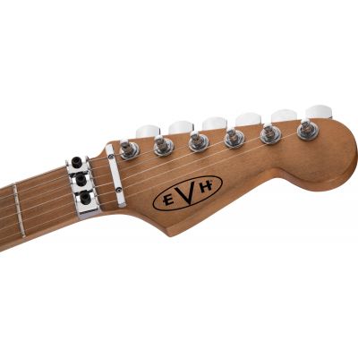 EVH Striped Series Frankie Red Black White Relic Guitarra Eléctrica 2