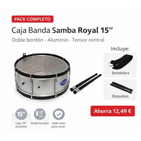 Pack Caja Banda Samba Royal 15" Doble...