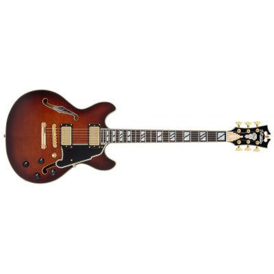 D'Angelico Excel Mini DC Amaretto Burst Guitarra Eléctrica