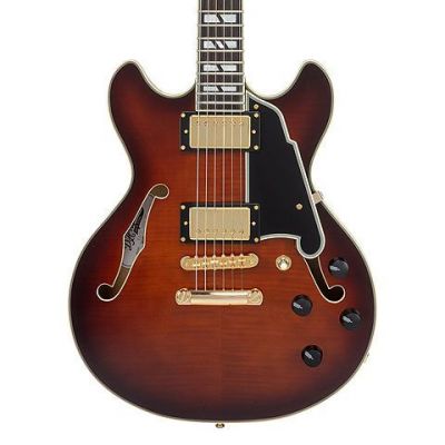 D'Angelico Excel Mini DC Amaretto Burst Guitarra Eléctrica