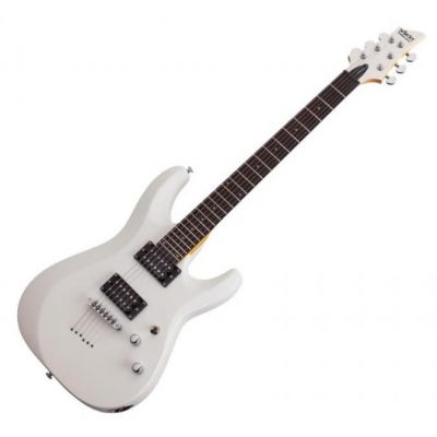 Schecter C6 Deluxe Satin White Guitarra Eléctrica 2
