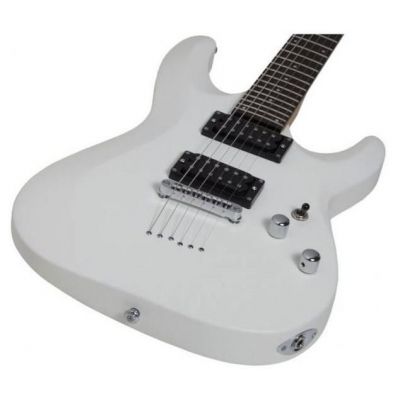 Schecter C6 Deluxe Satin White Guitarra Eléctrica