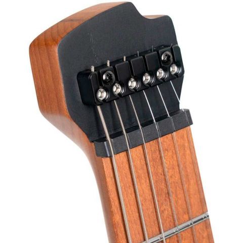 Cort SPACE G6MS SGTK Guitarra Eléctrica Headless con funda Semi Gloss Trans Black