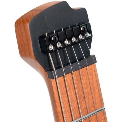 Cort SPACE G6MS SGTK Guitarra Eléctrica Headless con funda Semi Gloss Trans Black