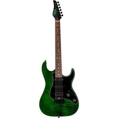 Jet Guitars Js450-Tgrr Transparent Green Guitarra Eléctrica