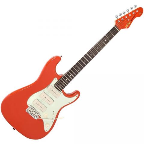 Vintage Reissued V6 Guitarra Eléctrica Firenza Red