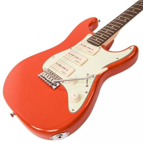 Vintage Reissued V6 Guitarra Eléctrica Firenza Red