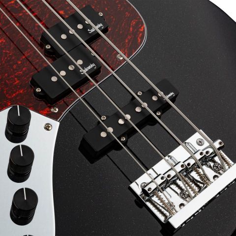 Sadowsky MetroExpress 21 Fret Hybrid PJ Maple 4 Zurdo Solid Black High Polish Bajo Eléctrico
