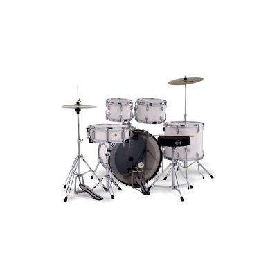 Mapex Comet Batería Acústica 22" White Thin Grain con Herrajes y Platos