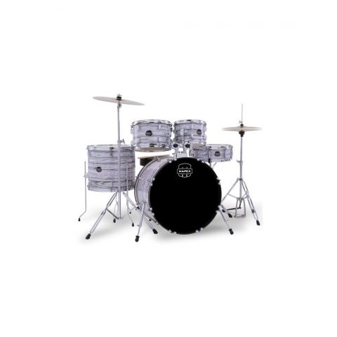Mapex  Comet Batería Acústica 22" White Marblewood con Herrajes y Platos