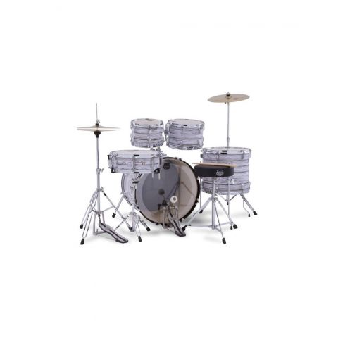 Mapex  Comet Batería Acústica 22" White Marblewood con Herrajes y Platos