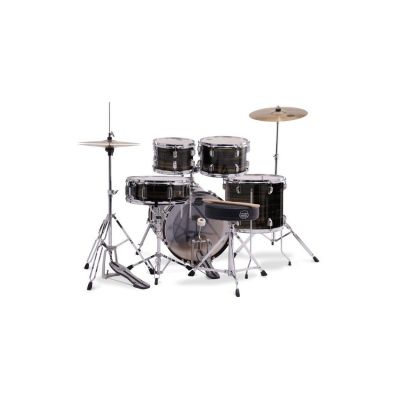 Mapex Comet Batería Acústica 18" Ebony Yellow Grain con Herrajes y Platos 2
