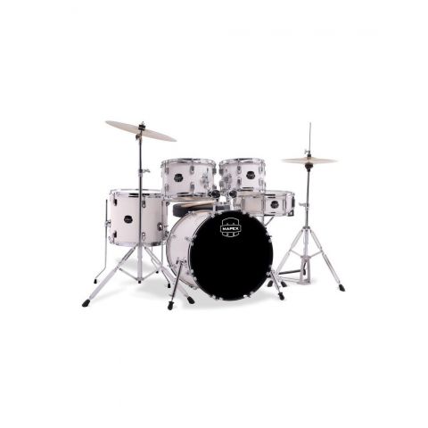 Mapex Comet Batería Acústica 18" White Thin Grain con Herrajes y Platos