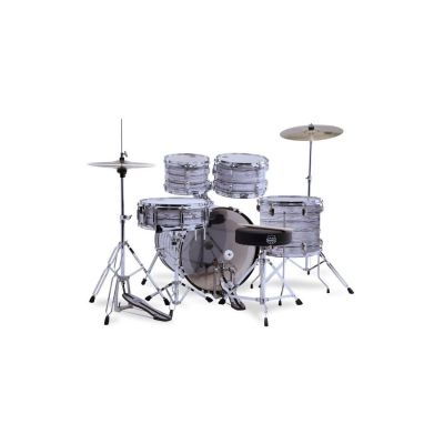 Mapex Comet Batería Acústica 20" White Marblewood con Herrajes y Platos